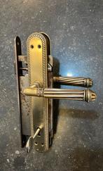 1xset Deurklinken met Schild, Slot & Sleutel. Antiek vintage, Antiek en Kunst, Antiek | Koper en Brons, Ophalen of Verzenden