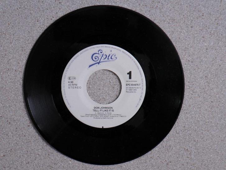 Don Johnson - Tell it like it is VINYL SINGLE, Cd's en Dvd's, Vinyl Singles, Gebruikt, Single, Pop, 7 inch, Ophalen of Verzenden