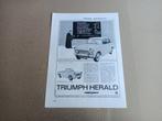Reclame (uit oud tijdschrift) Triumph Herald  (1966), Verzenden