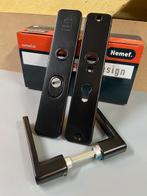 Nemef Zwarte Veiligheidbeslag Kruk-Kruk PC55 of PC72 NIEUW., Ophalen of Verzenden, Nieuw, Overige materialen, Klink of Kruk