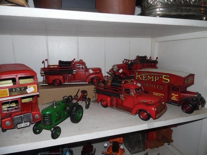 50% Korting Blik speelgoed auto tractor brandweer vliegtuig, Antiek en Kunst, Antiek | Speelgoed, Ophalen