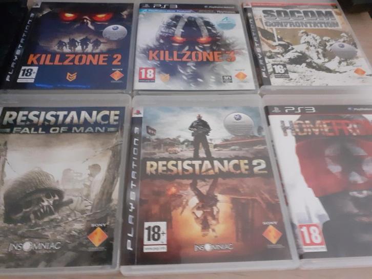 PS3 Games - Killzone, Resistance, SOCOM, Homefront, Spelcomputers en Games, Games | Sony PlayStation 3, Gebruikt, Shooter, 1 speler
