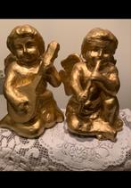 Twee grote Gouden engelen papier mache, Verzamelen, Beelden en Beeldjes, Ophalen of Verzenden, Zo goed als nieuw, Dier