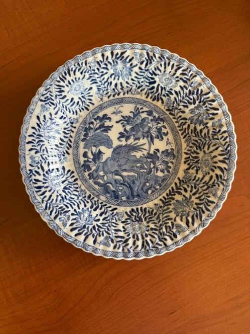 Chinees-blauw sierbord Mosa, Antiek en Kunst, Antiek | Wandborden en Tegels, Ophalen
