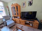 Houten TV Meubel met Vitrinekast, Ophalen, Gebruikt, Eikenhout, Klassiek