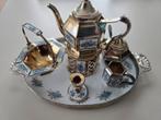 Zilveren Theeset - met lelietjes van dalen Als Nieuw!, Antiek en Kunst, Ophalen of Verzenden