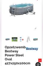 Bestway Ovaal zwembad met veel toebehoren, Ophalen, 200 tot 300 cm, 80 tot 120 cm, Zo goed als nieuw