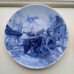 Ter Steege delft blauw wandbord visser met netten, Antiek en Kunst, Ophalen of Verzenden