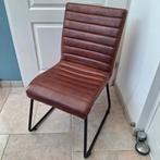 Eetkamerstoel dax cognac goossens wonen en slapen, Huis en Inrichting, Stoelen, Ophalen, Bruin, Leer, Zo goed als nieuw