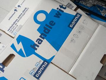 Gratis af te halen, 18 verhuisdozen, 1x gebruikt beschikbaar voor biedingen