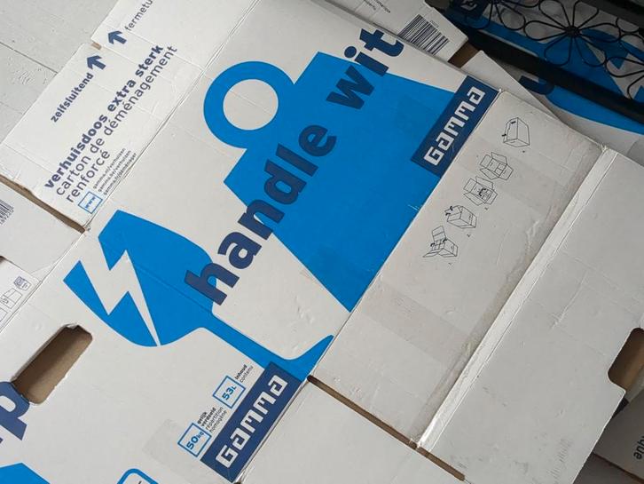 Gratis af te halen, 18 verhuisdozen, 1x gebruikt, Huis en Inrichting, Overige Huis en Inrichting, Zo goed als nieuw, Ophalen