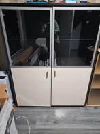 Vitrinekast met deuren, Huis en Inrichting, Kasten | Buffetkasten, Ophalen, Gebruikt, 25 tot 50 cm, 150 tot 200 cm