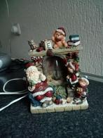 KERST: prachtige vintage open haard +kerstman en kinderen, Ophalen of Verzenden