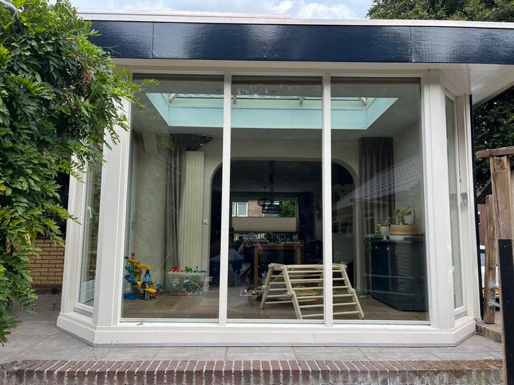 Serre / aanbouw/ ramen/ kozijnen/ schuifpui/ lichtstraat, Doe-het-zelf en Verbouw, Glas en Ramen, Gebruikt, Overige typen, 160 cm of meer