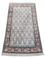 Handgeknoopt oosters zijde Kashmir tapijt floral 91x154cm, Gebruikt, Perzisch, Crème, HYPE POP-UP