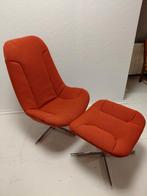 Gelderland 7405 draaifauteuil met poef | Burnt orange, Modern design refurbished, Info@andriesign.nl, 75 tot 100 cm, Ophalen of Verzenden