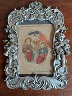 Devotieprent 17e eeuws gebedenboek in fraai engelen lijstje, Antiek en Kunst, Antiek | Religie, Ophalen of Verzenden