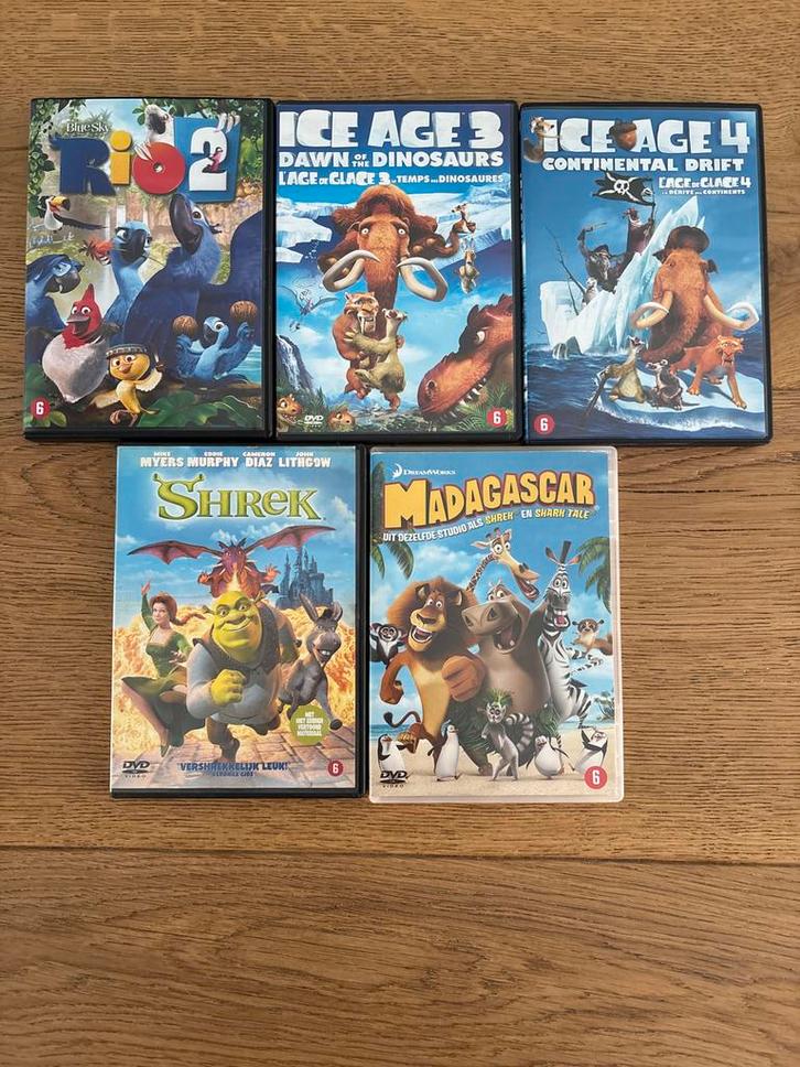 DVD Collectie: Madagascar, Shrek, Rio 2, Ice Age 3 & 4, Cd's en Dvd's, Dvd's | Kinderen en Jeugd, Gebruikt, Film, Komedie, Alle leeftijden