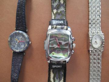 DAMES HORLOGE 2 stuks en Heren horloge 1 stuk nw zie beschr. beschikbaar voor biedingen