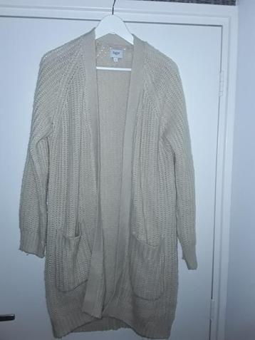 Saint Tropez Beige Lange Gehaakt Vest Maat L beschikbaar voor biedingen