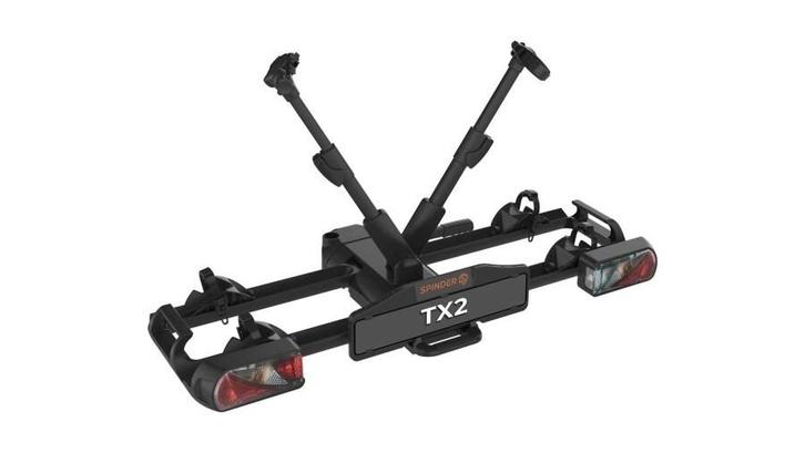 2026 Spinder TX2 fietsendrager - 2 Fietsen - Kantelbaar -, Auto diversen, Fietsendragers, Nieuw, Trekhaakdrager, 2 fietsen, Brede banden