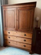 Antieke eiken linnenkast / kledingkast, Ophalen of Verzenden