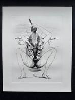 Salvador Dali 1904-1989 / Vrouw en Kreeft op Velijn Papier, Antiek en Kunst, Kunst | Litho's en Zeefdrukken, Ophalen of Verzenden