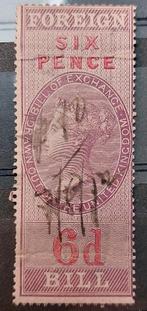 GB Belastingzegel Koningin Victoria 6d, Ophalen of Verzenden, Gestempeld