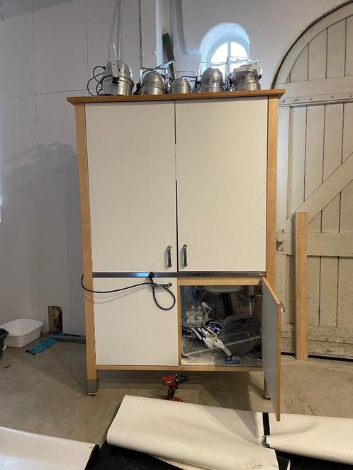 Kitchenette kast, Huis en Inrichting, Keuken | Keukenelementen, Gebruikt, 200 cm of meer, 100 tot 150 cm, 50 tot 75 cm, Wit, Beige