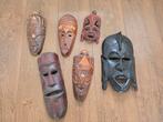 Afrikaanse houten maskers, Antiek en Kunst, Kunst | Beelden en Houtsnijwerken, Ophalen of Verzenden