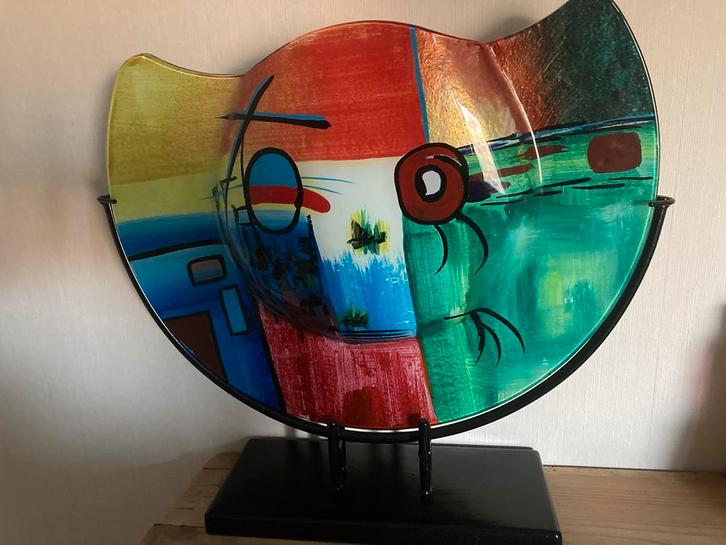 Sampaguita glazen schaal met vaas, Antiek en Kunst, Kunst | Designobjecten, Ophalen