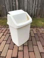 Witte Kunststof Afvalemmer met Draaideksel, Huis en Inrichting, Woonaccessoires | Prullenbakken, Ophalen, Kunststof, Gebruikt