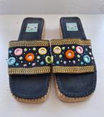 Picnic zwarte touwzool spiegeltjes ibiza slippers, maat 39, Kleding | Dames, Slippers, Picnic, Zwart, Ophalen of Verzenden