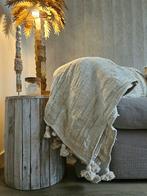 Beige plaid Sabar 2 uit Bali, Huis en Inrichting, Woonaccessoires | Plaids en Woondekens, Ophalen of Verzenden, Tropical Home