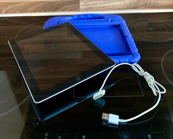 iPad 3 (3e generatie) 16GB + Kinderhoes, Computers en Software, Apple iPads, Gebruikt, Apple iPad, Wi-Fi, 9 inch, 16 GB, Zwart