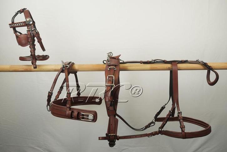 RBC Shetland tuig, kastanje bruin, luxe line, Dieren en Toebehoren, Paarden en Pony's | Hoofdstellen en Tuigage, Nieuw, Overige soorten