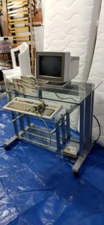 Bureau meubel Glas, Huis en Inrichting, Bureaus, Ophalen, Met wielen, Zo goed als nieuw, Bureau