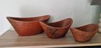 Terracotta schalen set - Mat geglazuurd, Antiek en Kunst, Ophalen