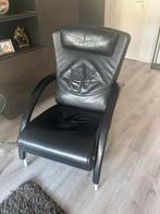 Rolf Benz Relaxfauteuil Zwart Leer, Ophalen, Gebruikt, Leer, 75 tot 100 cm