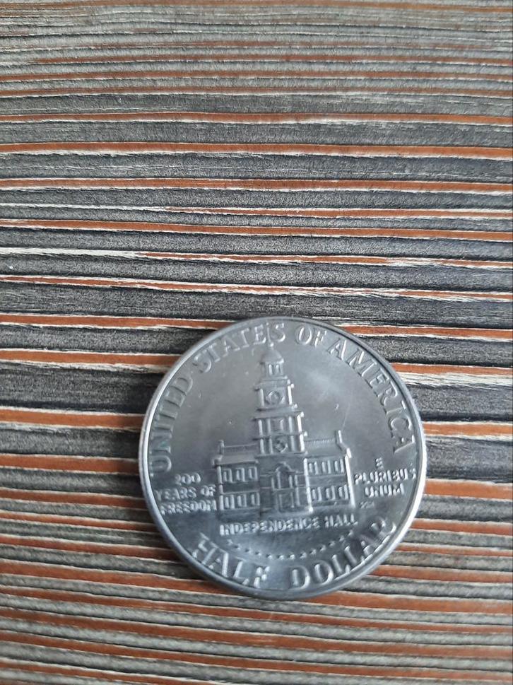 Zilveren Half Dollar 1776-1976, Postzegels en Munten, Munten | Nederland, Losse munt, Overige waardes, Vóór koninkrijk, Zilver