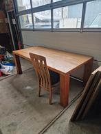 teak houten eettafel massief met  eventueel 6 stoelen, Ophalen
