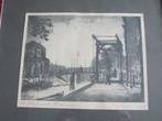 Rotterdam - ets Delftsche Vaart, Antiek en Kunst, Kunst | Etsen en Gravures, Ophalen of Verzenden