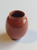 geglazuurd buikvaasje terra cotta - wit Fennicole Miniatures, Ophalen, Nieuw, Gebruiksvoorwerp
