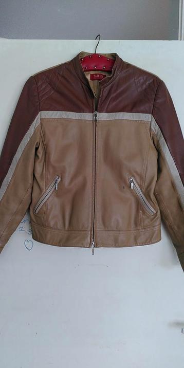 Leren jasje, stoer, 3 kleuren bruin, kort, rits, L beschikbaar voor biedingen