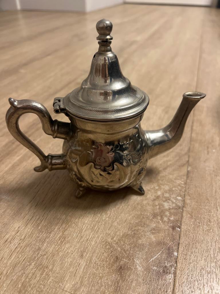 Marrokaanse verzilverde theepot, Ophalen of Verzenden