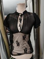 Vintage Vive Maria Y2K Mesh Top - Maat M, Maat 38/40 (M), Zwart, Ophalen of Verzenden, Zo goed als nieuw