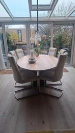 6 Eetkamerstoelen, Huis en Inrichting, Stoelen, Ophalen, Gebruikt, Overige kleuren, Stof