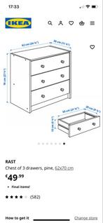 Ikea Rast Ladekast Grenenhout, Huis en Inrichting, Zo goed als nieuw, 3 of 4 laden, Minder dan 100 cm, Grenenhout