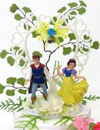 Mooi romantische Sneeuwwitje & Prins Charming taarttopper., Ophalen of Verzenden, Nieuw, Versiering, Geboorte of Huwelijk