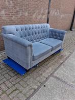 Bankstel stof 2+1+1 Chesterfield, Huis en Inrichting, Ophalen, Hout, Gebruikt, 150 tot 200 cm